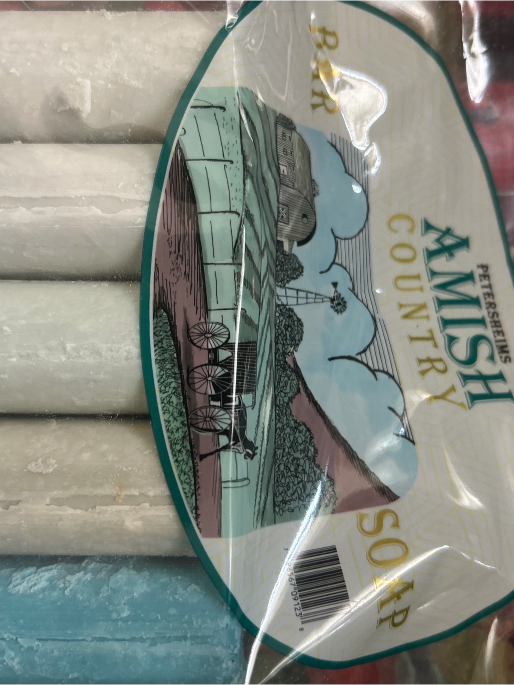 Petersheim's Amish Country Soap - 5 Big Bars Scented And Mixed Colors.